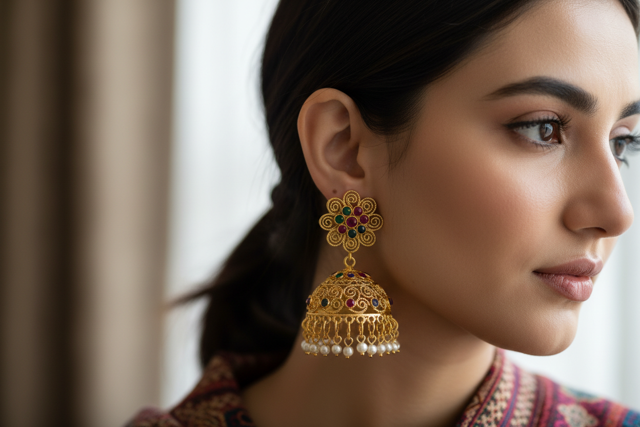 Kashmiri Earrings – Traditional Handcrafted Ethnic Jewellery