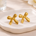 Bow Shaped Stainless Steel Anti-Tarnish Earrings for Women | Golden Western Jewellery