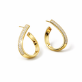Elegant Korean Style Golden Hoop Earrings for Women | Trendy Minimal Alloy Jewellery